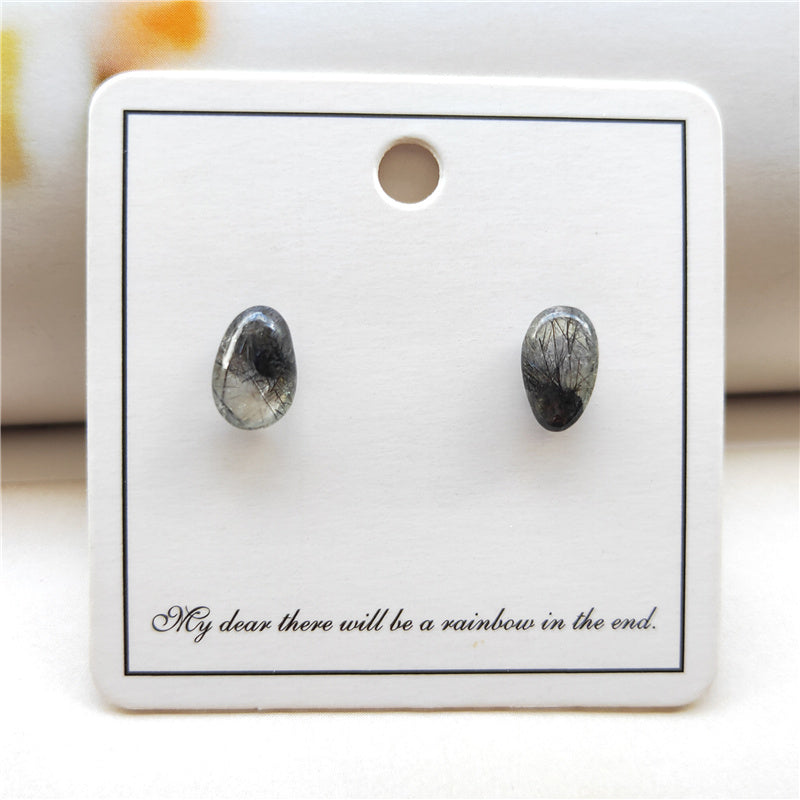 Black Rutilated Quartz Earrrings