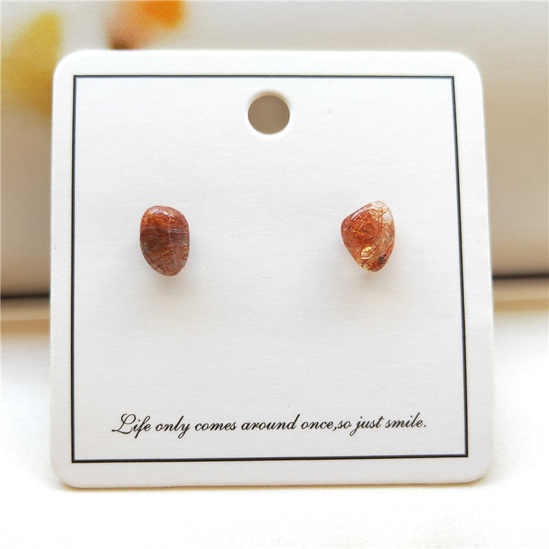 Rutilated Quartz Earrrings NO.1218-8