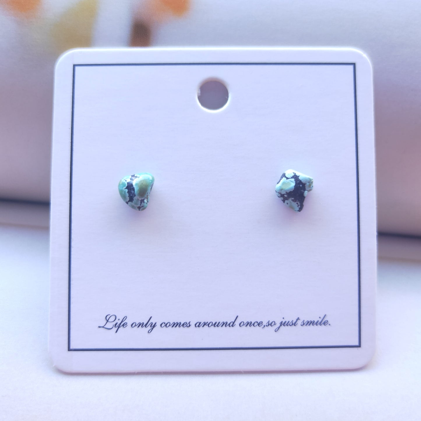 Mini Turquoise Stud Earrings NO.0331-30
