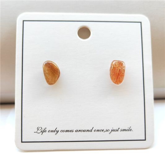 Rutilated Quartz Earrrings NO.0107-8