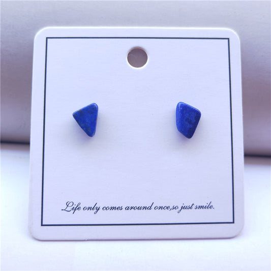 Lapis Lazuli Stud Earrings