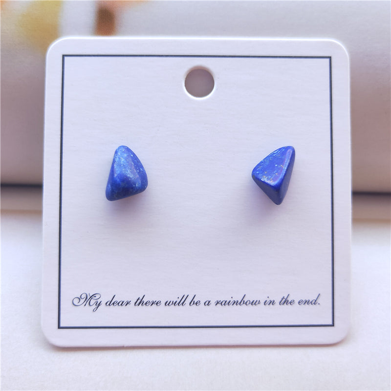 Lapis Lazuli Stud Earrings