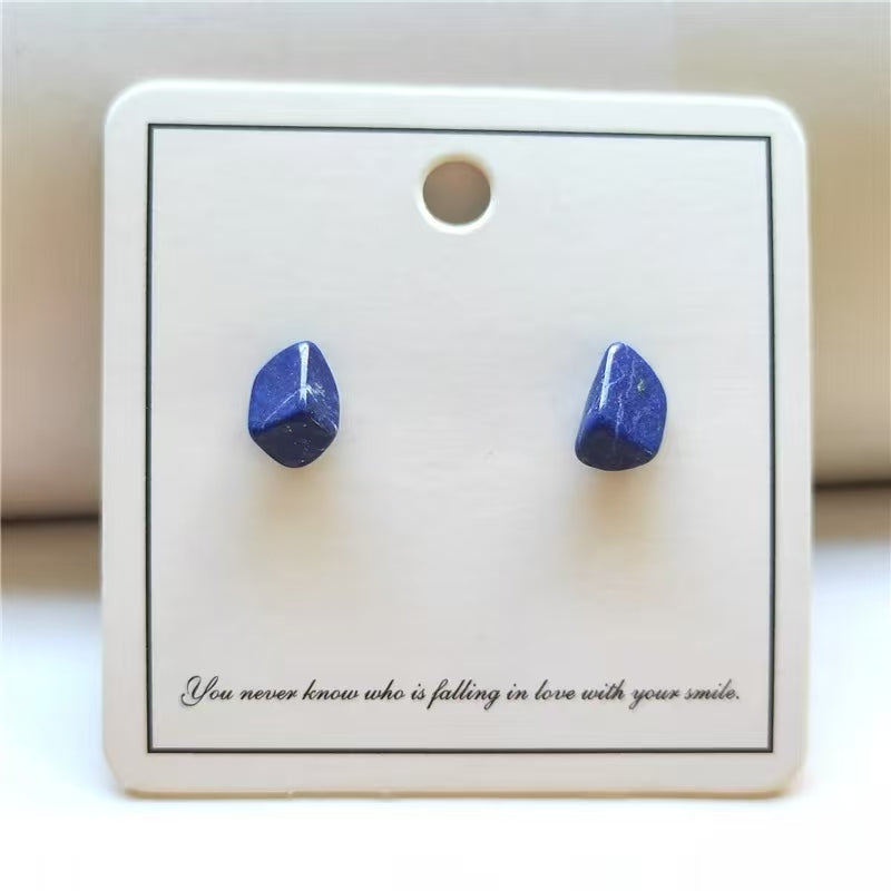 Lapis Lazuli Stud Earrings