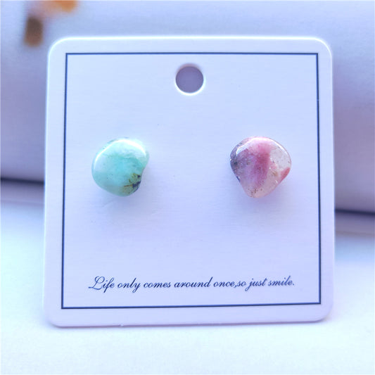 NO.0828-5 Chrysocolla & Rhodonite Earrings