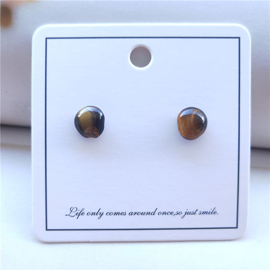 Tiger's Eye Stud Earrings 