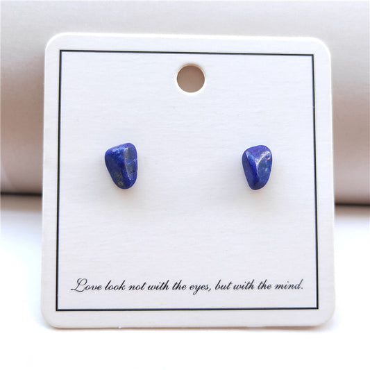 Lapis Lazuli Stud Earrings