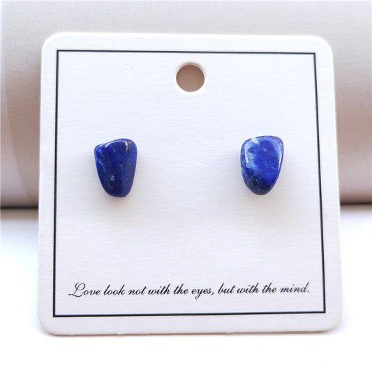 Lapis Lazuli Stud Earrings