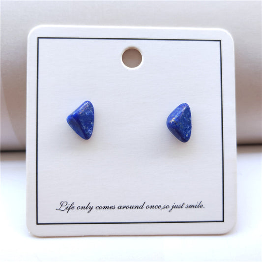 Lapis Lazuli Stud Earrings