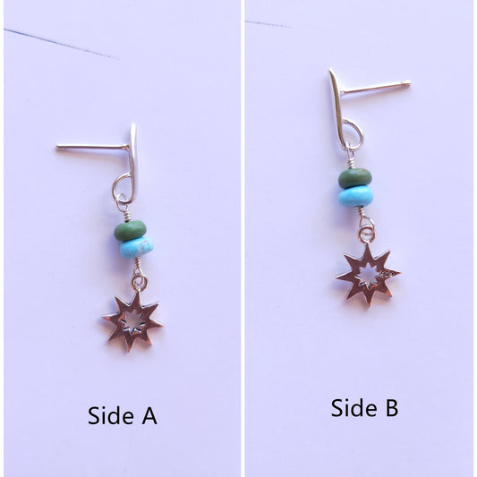 Turquoise Single Stud Earring [1PC] NO.0316-2